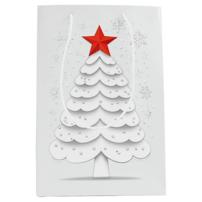 Sac Cadeau Moyen Noël minimaliste (Devant)