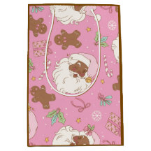 Noël Pastel Rose Santa Claus Noir & Ballerine