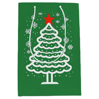 Sac Cadeau Moyen Noël vert et rouge