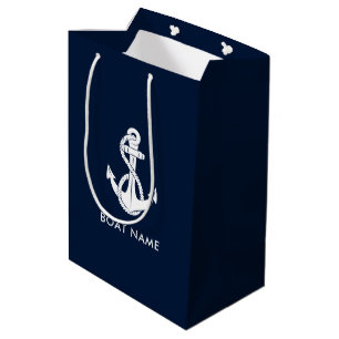 Sac Cadeau Moyen Nom de bateau moderne ancre nautique