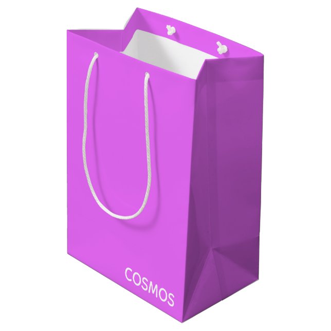Sac Cadeau Moyen Nom de couleur pourpre cosmos (Dos Angle)
