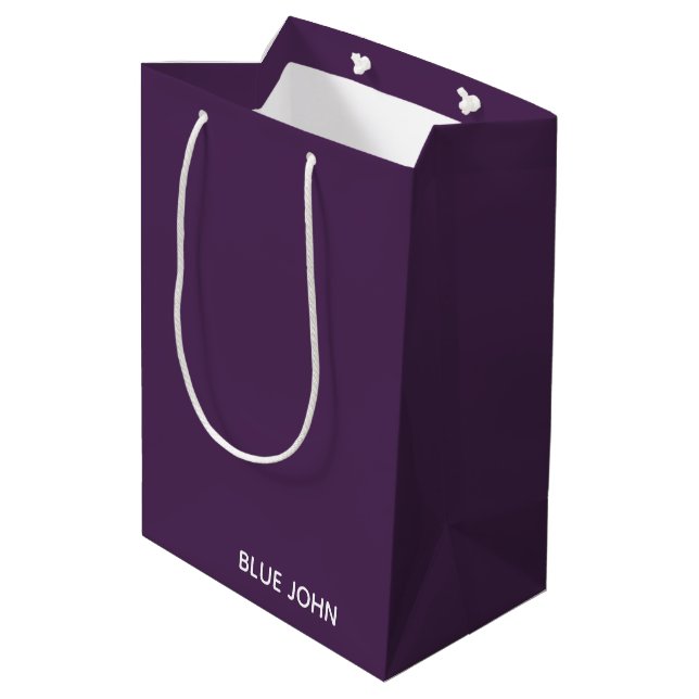 Sac Cadeau Moyen nom de couleur violet Blue John (Dos Angle)