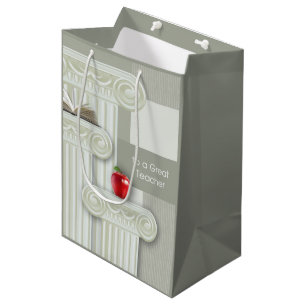 Sac Cadeau Moyen Nom personnalisé Appréciation de l'enseignant