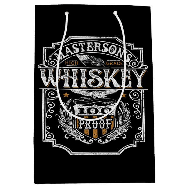 Sac Cadeau Moyen NOM personnalisé Old West Whiskey Brewery Bar (Devant)