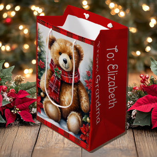 Sac Cadeau Moyen Noms de nounours mignons Noël