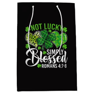 Sac Cadeau Moyen Not Lucky Simply Blessed Christian