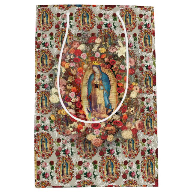 Sac Cadeau Moyen Notre-Dame de Guadalupe Vierge Marie Saint catholi (Devant)
