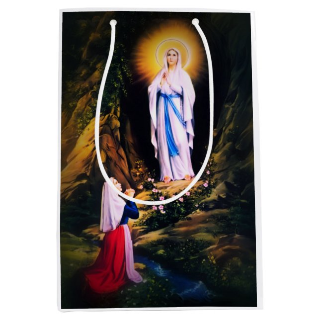 Sac Cadeau Moyen Notre-Dame de Lourdes (Devant)