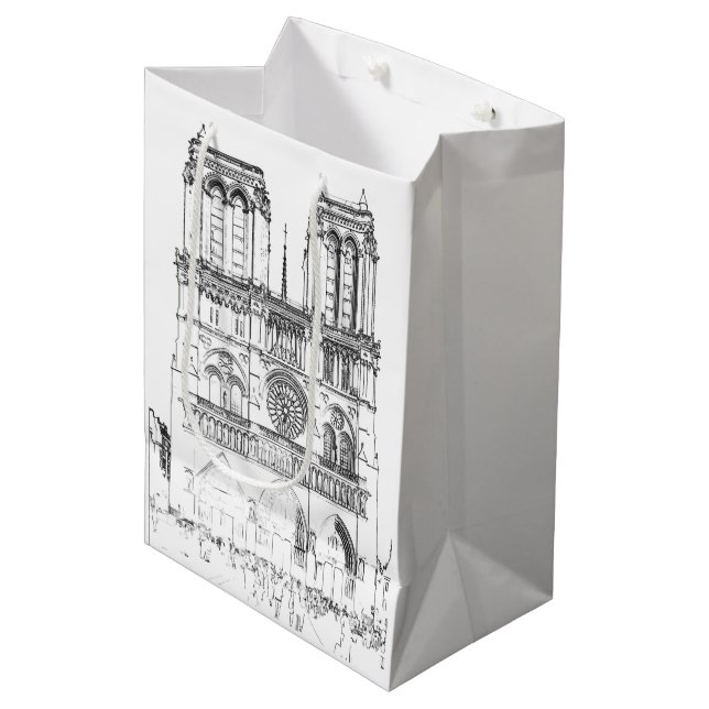 Sac Cadeau Moyen Notre Dame de Paris - Paris, France (Devant Angle)
