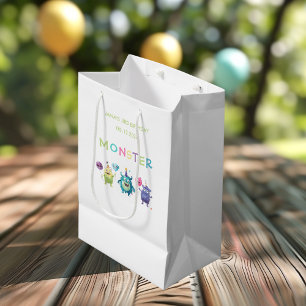 Sac Cadeau Moyen Notre petit monstre Trois monstres colorés