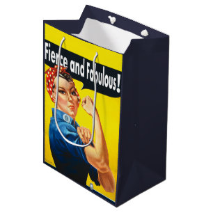Sac Cadeau Moyen Nous pouvons le faire Fierce et Fabulous Rosie le 