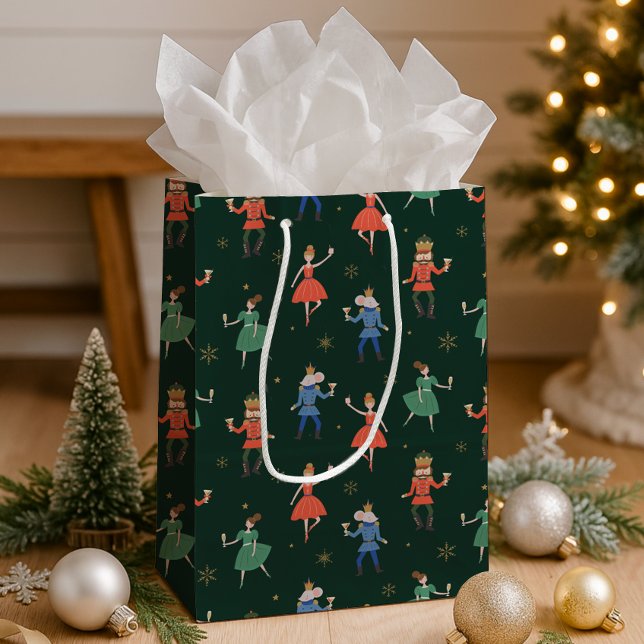 Sac Cadeau Moyen Nutcracker Cocktail Party Christmas (Créateur téléchargé)
