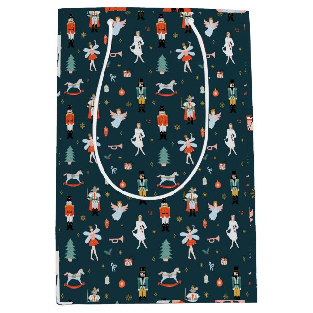 Sac Cadeau Moyen Nutcracker Folk Art (Devant)