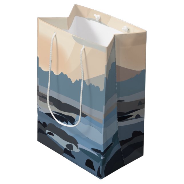 Sac Cadeau Moyen Océan Mer Ciel Nature  (Devant Angle)
