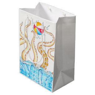 Sac Cadeau Moyen Octopus Jouer Beach Ball