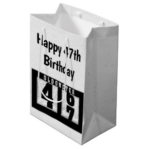 Sac Cadeau Moyen Odomètre noir du 47e anniversaire