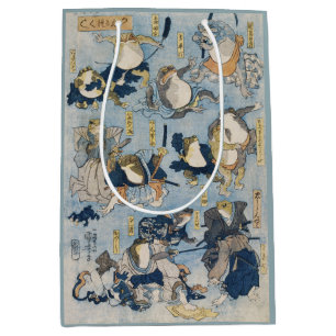 Sac Cadeau Moyen Œuvres d'art japonaises antiques de grenouilles gu