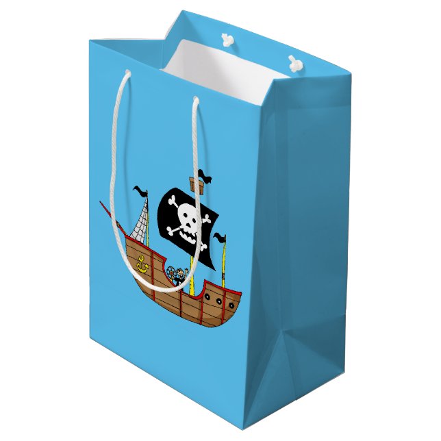 Sac Cadeau Moyen oh bateau de pirate de copain (Dos Angle)
