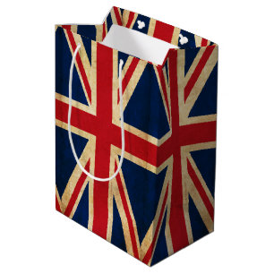 Sac Cadeau Moyen Old Vintage Grunge United Kingdom Flag Union
