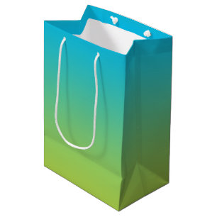 Sac Cadeau Moyen Ombre bleu et vert