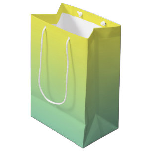 Sac Cadeau Moyen Ombre vert et jaune