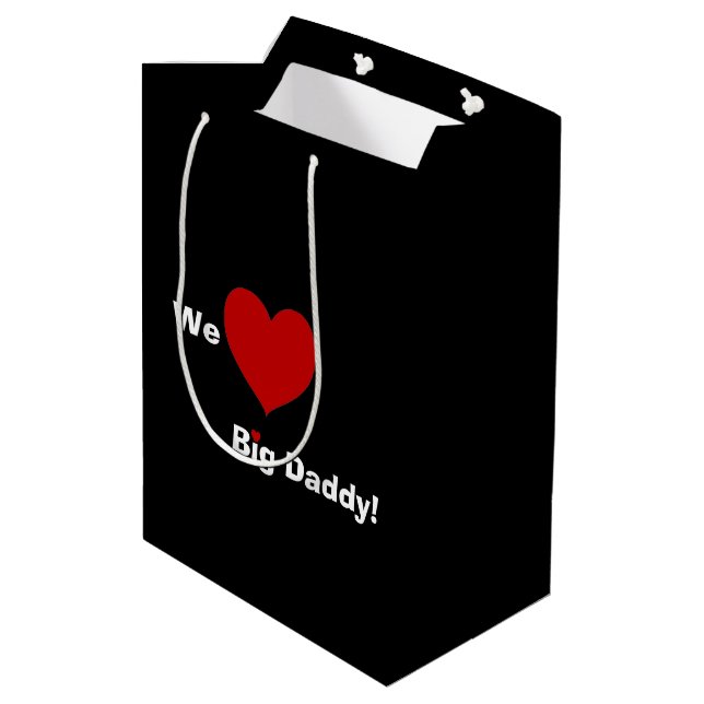 Sac Cadeau Moyen On Coeur Big Daddy (Dos Angle)