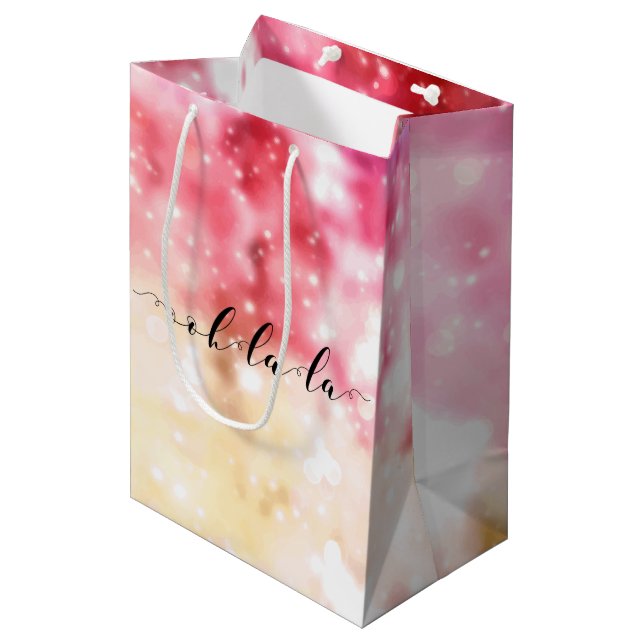 Sac Cadeau Moyen Ooh-La-La-La (Devant Angle)