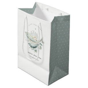 Sac Cadeau Moyen Or turquoise Poisson Floral sous-marin Tout âge An