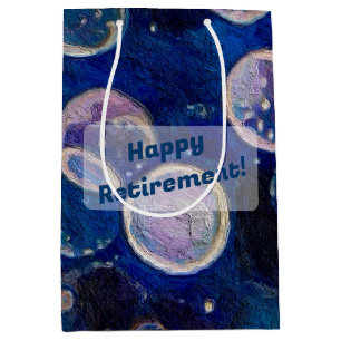 Sac Cadeau Moyen Orbes cosmiques bleues