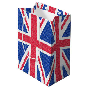Sac Cadeau Moyen Original cross-stitch design Union Jack