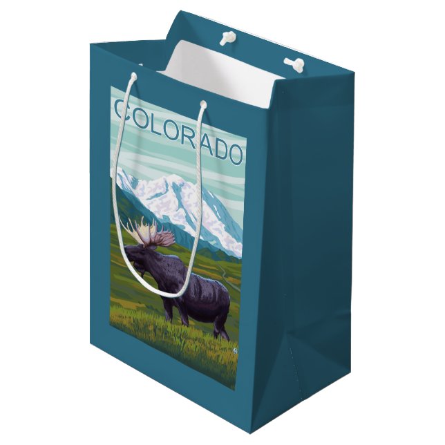 Sac Cadeau Moyen Orignaux avec MountainColorado (Devant Angle)