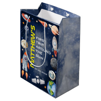 Sac Cadeau Moyen Outer Space First Birthday