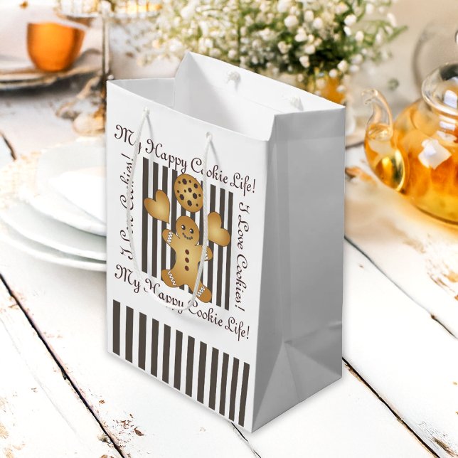 Sac Cadeau Moyen Pain d'épice mignon - Personnalisé Homme Cookie Ki (Créateur téléchargé)