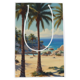 Sac Cadeau Moyen Palmiers vintages Côte d'Azur Voyage