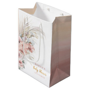 Sac Cadeau Moyen Pampas Grass Boho Girl Baby shower