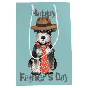 Sac Cadeau Moyen Papa de Schnauzer miniature