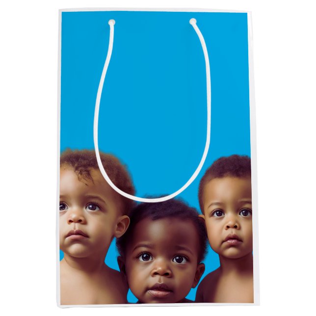 Sac Cadeau Moyen Papier cadeau pour bébé mignonne pour Baby shower (Devant)