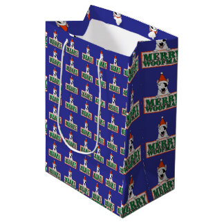 Sac Cadeau Moyen Papier cadeau Spike "Merry Woofmass"