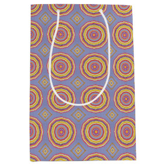 Sac Cadeau Moyen Papier d'emballage à motif de cercles concentrique