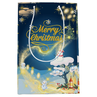 Sac Cadeau Moyen Papier d'emballage de Noël