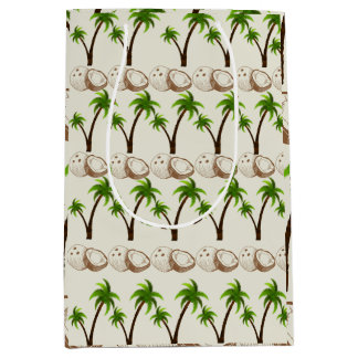 Sac Cadeau Moyen Papier d'emballage de palmier cocotier tropical