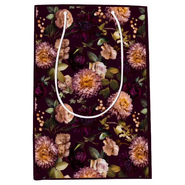 Sac Cadeau Moyen Papier d'emballage pour fête prénuptiale sombre et (Devant)