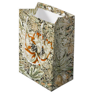 Sac Cadeau Moyen Papier peint floral Chèvrefeuille de William Morri