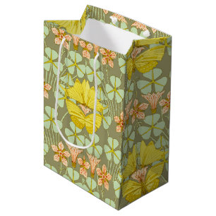 Sac Cadeau Moyen Papillon Floral Botanique coloré