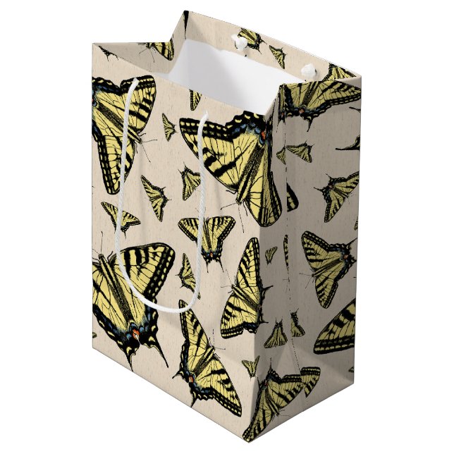 Sac Cadeau Moyen Papillons à queue jaune du sud-ouest partout (Devant Angle)
