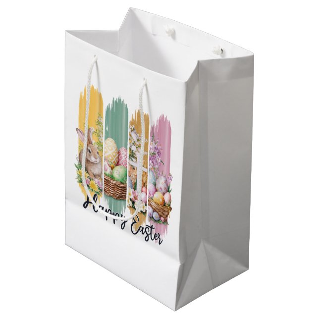 Sac Cadeau Moyen Pâques élégant (Devant Angle)