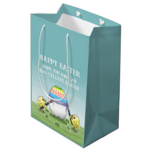 Sac Cadeau Moyen Pâques poussins œuf-Excellent Pâques