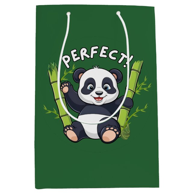 Sac Cadeau Moyen Parfait ! , Panda (Devant)