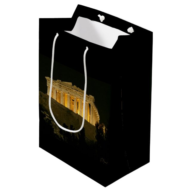 Sac Cadeau Moyen Parthénon de nuit (Devant Angle)