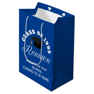 Sac Cadeau Moyen Parti de la réunion du lycée bleu